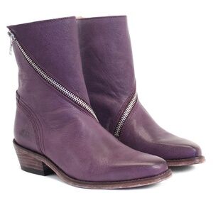 RUTH SKIN SPIRAL-ZIP LEATHER BOOT size 6